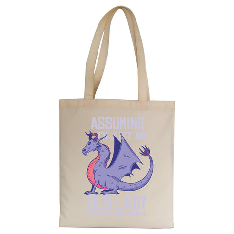 Old lady funny mum tote bag canvas shopping - Graphic Gear