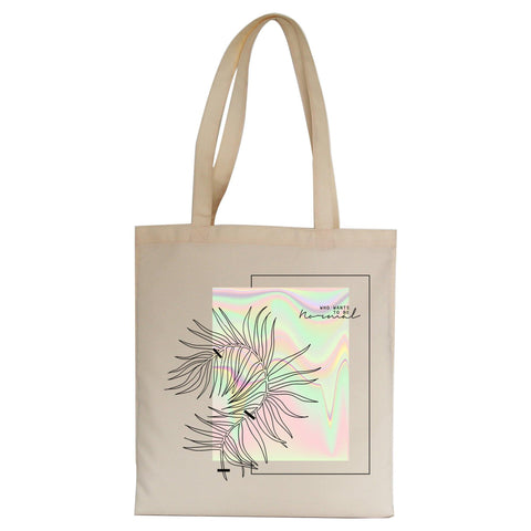 Rainbow holographic abstract art design tote bag canvas shopping - Graphic Gear