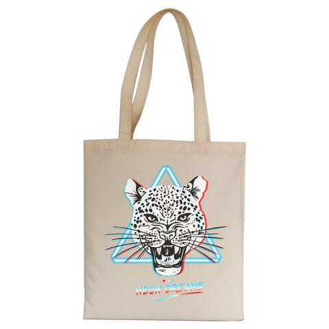Retro have leopard abstract illustration tote bag canvas shopping - Graphic Gear
