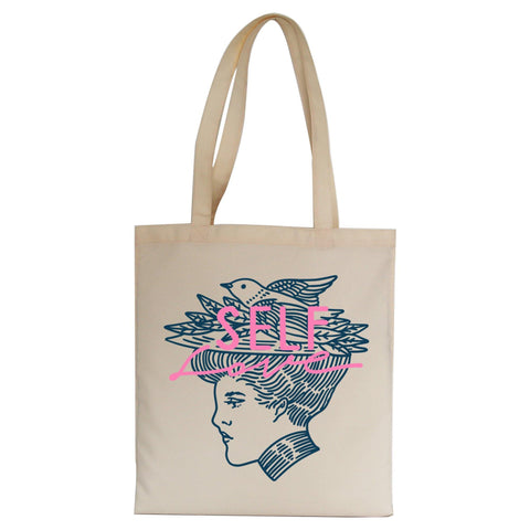 Selflove inspirational graphic design tote bag canvas shopping - Graphic Gear