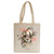 Skull flower abstract illustration tote bag canvas shopping - Graphic Gear