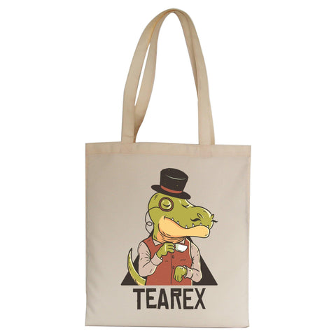 Tearex dinosaur funny design tote bag canvas shopping - Graphic Gear