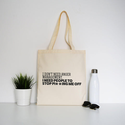 I don't need anger management tote bag canvas shopping - Graphic Gear