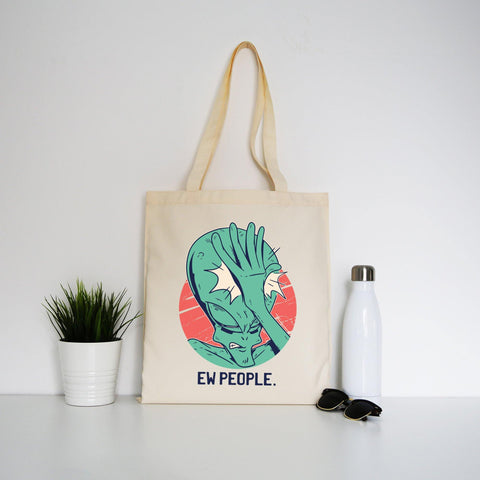Alien facepalm funny tote bag canvas shopping - Graphic Gear