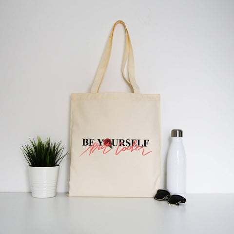 Be yourself illustration design tote bag canvas shopping - Graphic Gear