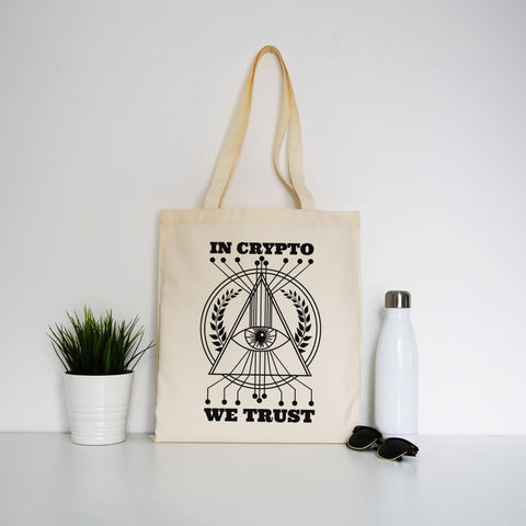 Crypto trust funny tote bag canvas shopping - Graphic Gear