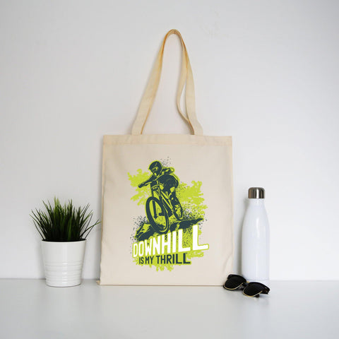 Downhill biking mountain bike tote bag canvas shopping - Graphic Gear