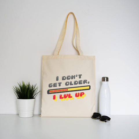 Level up funny tote bag canvas shopping - Graphic Gear