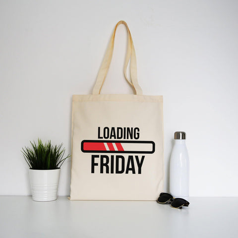 Loading Friday funny tote bag canvas shopping - Graphic Gear