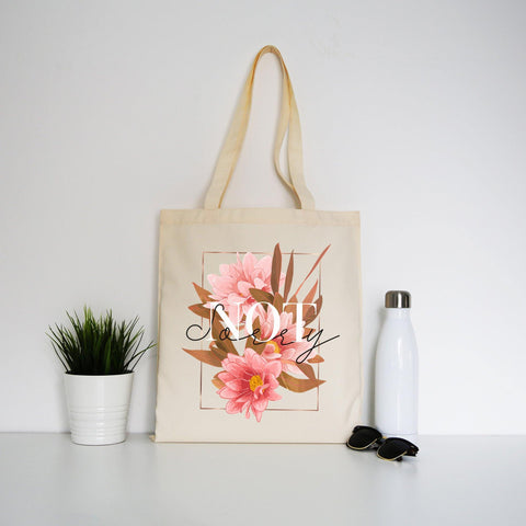 Not sorry illustration design tote bag canvas shopping - Graphic Gear