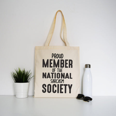 Proud member funny slogan tote bag canvas shopping - Graphic Gear