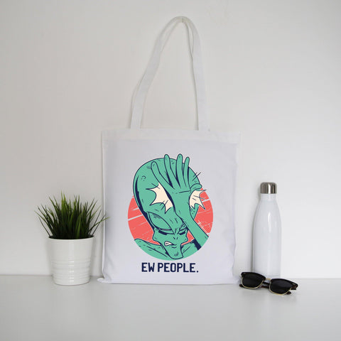 Alien facepalm funny tote bag canvas shopping - Graphic Gear
