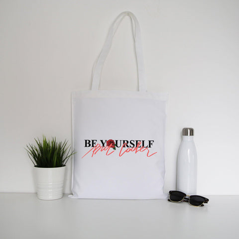 Be yourself illustration design tote bag canvas shopping - Graphic Gear