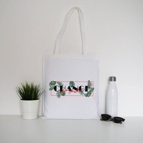 Change illustration abstract design tote bag canvas shopping - Graphic Gear
