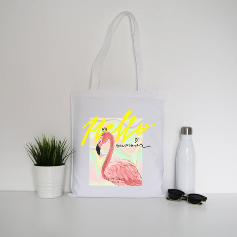 Hello summer illustration tote bag canvas shopping - Graphic Gear