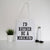 I'd rather be a mermaid funny slogan tote bag canvas shopping - Graphic Gear