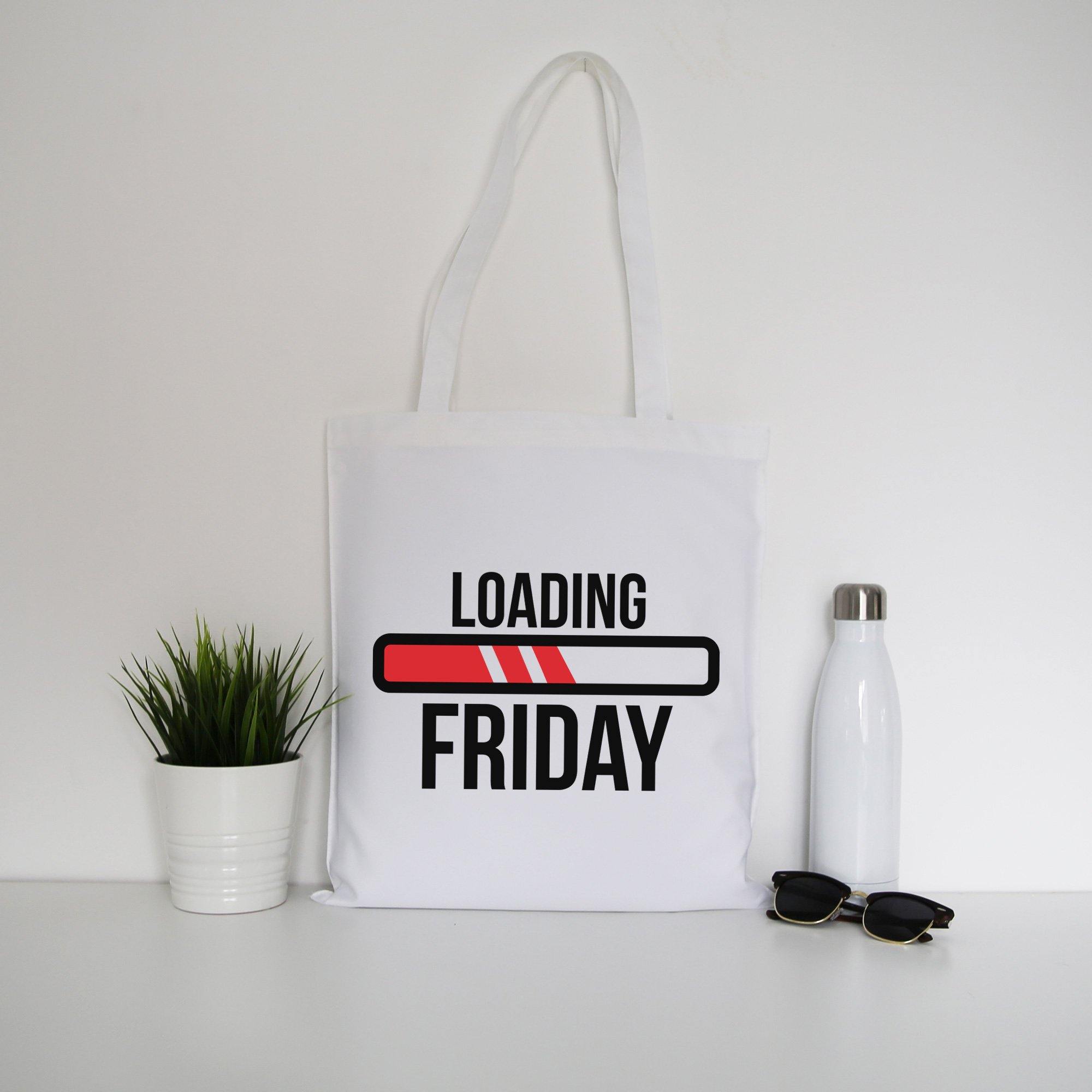 Loading Friday funny tote bag canvas shopping– Graphic Gear