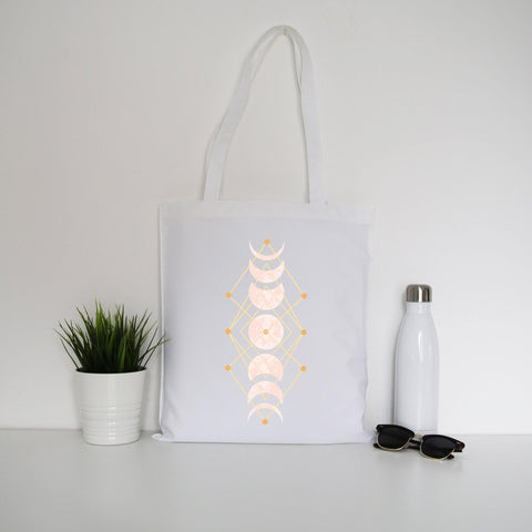 Moon cycle abstract art design tote bag canvas shopping - Graphic Gear