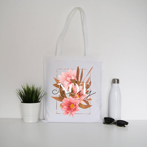 Not sorry illustration design tote bag canvas shopping - Graphic Gear