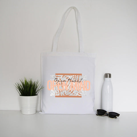 Open heart abstract art design tote bag canvas shopping - Graphic Gear