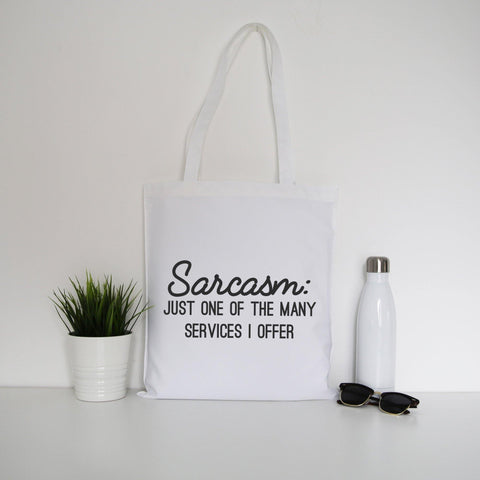Sarcasm just one funny slogan tote bag canvas shopping - Graphic Gear