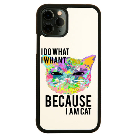 Cat coloring illustration abstract design case cover for iPhone 11 11pro max xs xr x - Graphic Gear