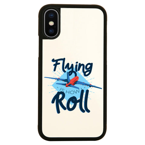 Flying airplane funny case cover for iPhone 11 11pro max xs xr x - Graphic Gear
