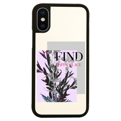 Find your happy illustration case cover for iPhone 11 11pro max xs xr x - Graphic Gear