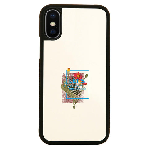 Flower illustration abstract design case cover for iPhone 11 11pro max xs xr x - Graphic Gear