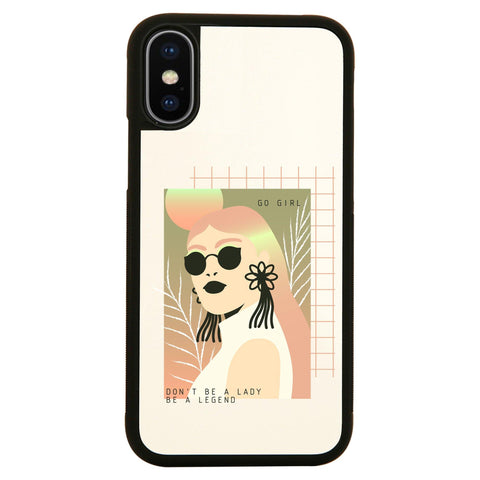 Go girl inspirational illustration abstract design case cover for iPhone 11 11pro max xs xr x - Graphic Gear