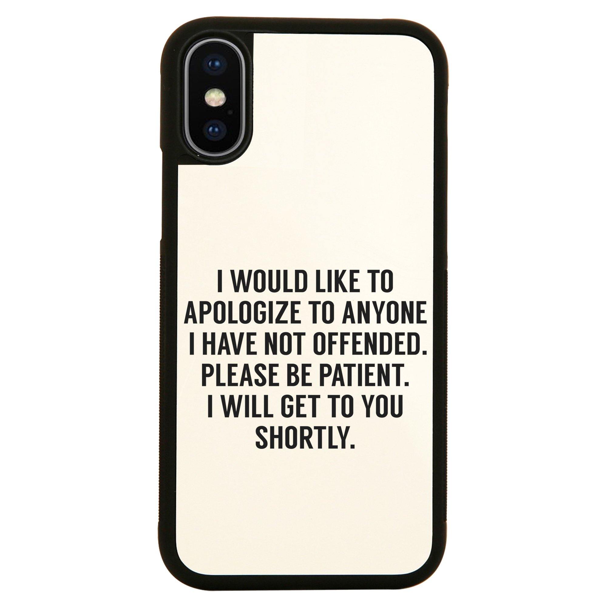 Rude Computer Case I would like to apologize funny rude offensive case cover for iPhone 1 ...