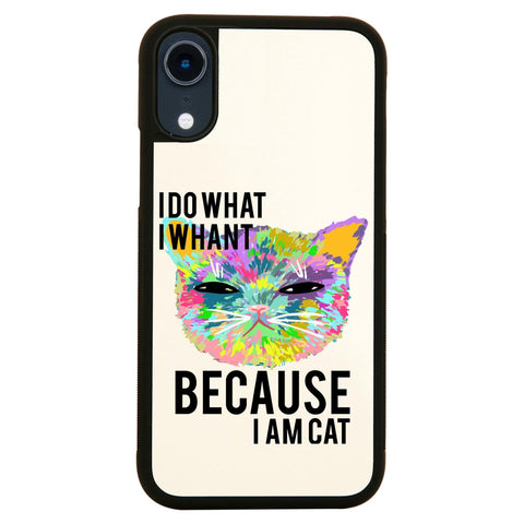 Cat coloring illustration abstract design case cover for iPhone 11 11pro max xs xr x - Graphic Gear