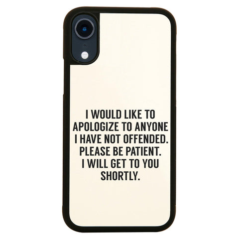 I would like to apologize funny rude offensive case cover for iPhone 11 11pro max xs xr x - Graphic Gear
