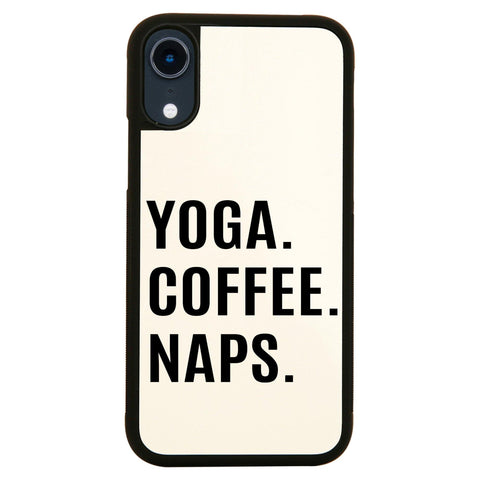 Yoga coffee naps funny slogan case cover for iPhone 11 11pro max xs xr x - Graphic Gear