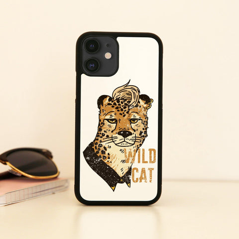 Cheetah wild cat illustration abstract design case cover for iPhone 11 11pro max xs xr x - Graphic Gear