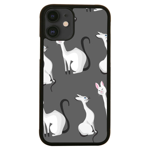 Classy cats pattern funny illustration design case cover for iPhone 11 11pro max xs xr x - Graphic Gear