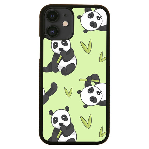 Cute panda bear pattern design funny illustration case cover for iPhone 11 11pro max xs xr x - Graphic Gear