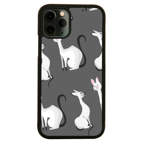 Classy cats pattern funny illustration design case cover for iPhone 11 11pro max xs xr x - Graphic Gear