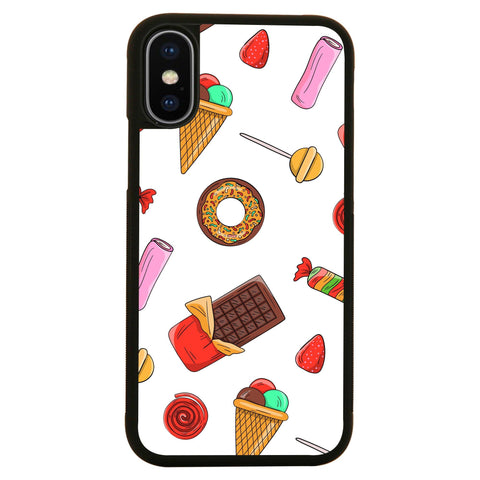 Candies illustration pattern funny illustration case cover for iPhone 11 11pro max xs xr x - Graphic Gear