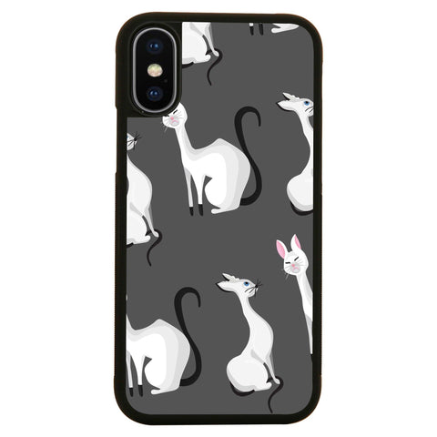 Classy cats pattern funny illustration design case cover for iPhone 11 11pro max xs xr x - Graphic Gear