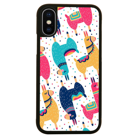 Cute llama pattern funny illustration design case cover for iPhone 11 11pro max xs xr x - Graphic Gear