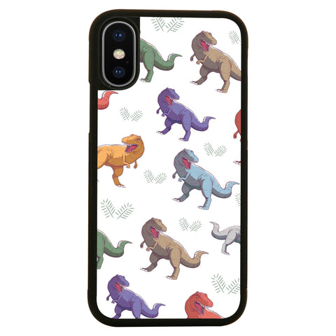 T-rex colorful pattern design funny illustration case cover for iPhone 11 11pro max xs xr x - Graphic Gear