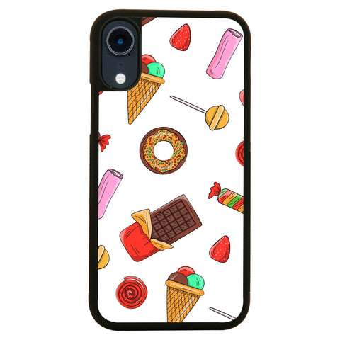 Candies illustration pattern funny illustration case cover for iPhone 11 11pro max xs xr x - Graphic Gear