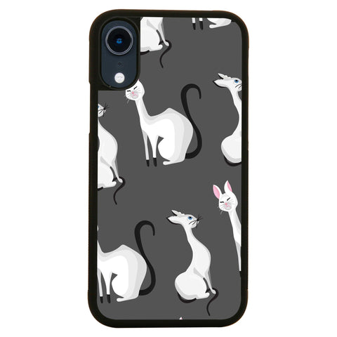 Classy cats pattern funny illustration design case cover for iPhone 11 11pro max xs xr x - Graphic Gear