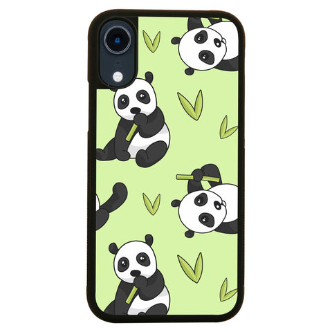Cute panda bear pattern design funny illustration case cover for iPhone 11 11pro max xs xr x - Graphic Gear