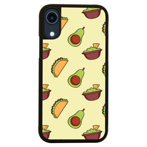Mexican food pattern design funny illustration case cover for iPhone 11 11pro max xs xr x - Graphic Gear