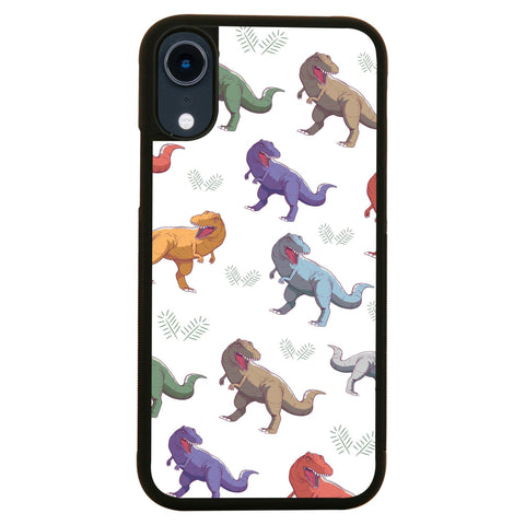 T-rex colorful pattern design funny illustration case cover for iPhone 11 11pro max xs xr x - Graphic Gear