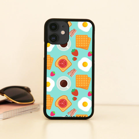 Breakfast pattern design funny illustration case cover for iPhone 11 11pro max xs xr x - Graphic Gear