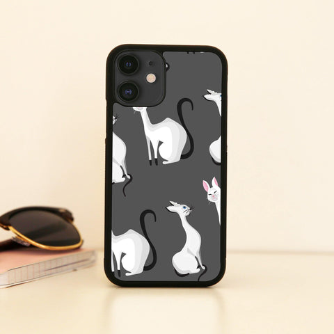 Classy cats pattern funny illustration design case cover for iPhone 11 11pro max xs xr x - Graphic Gear