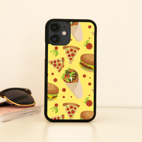 Fast food pattern design funny illustration case cover for iPhone 11 11pro max xs xr x - Graphic Gear